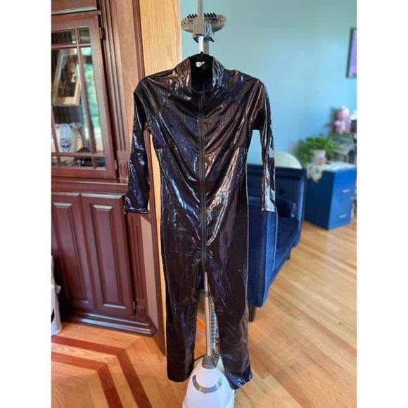 Dolls Kill Other - Dolls Kill - Faux Leather, Black, Cat Suit - size XXS